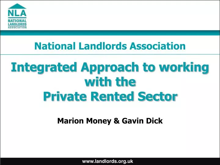 integrated approach to working with the private rented sector