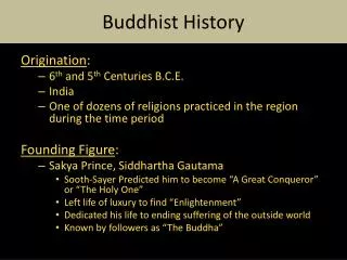Buddhist History