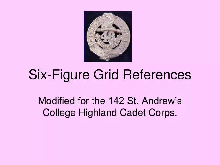 six figure grid references
