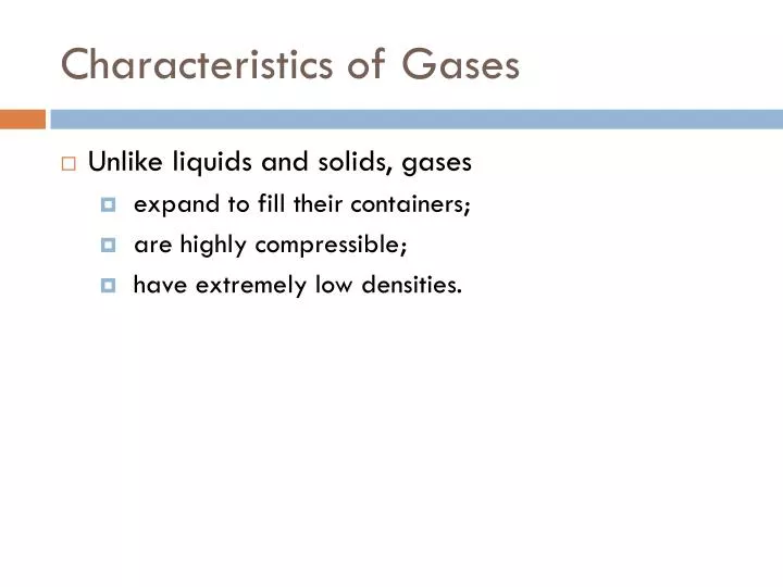 characteristics of gases
