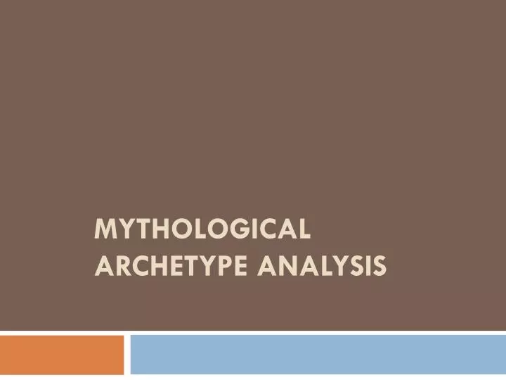 mythological archetype analysis