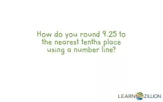 How do you round 9.25 to the nearest tenths place using a number line?
