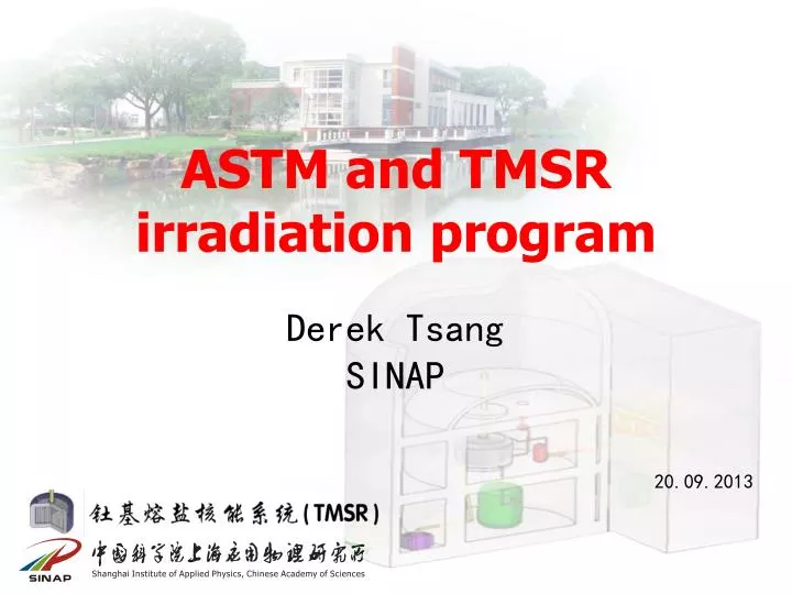 astm and tmsr irradiation program