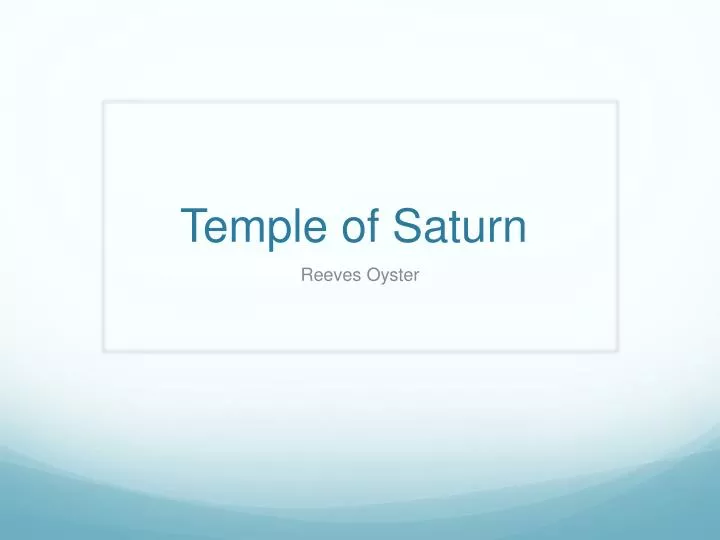 temple of saturn