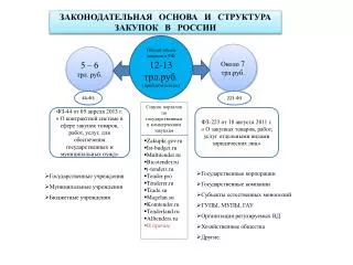 Общий объем закупок в РФ 12-13 трл.руб . (приблизительно)