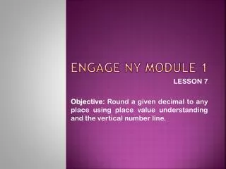 Engage NY Module 1