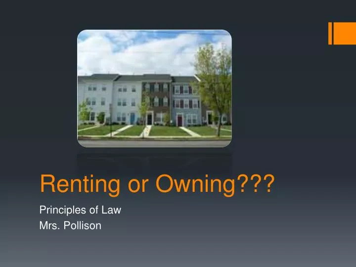 renting or owning