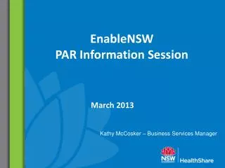 EnableNSW PAR Information Session