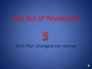 The Act of Revolution