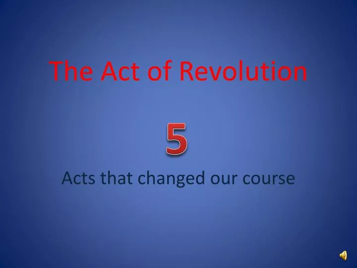 the act of revolution
