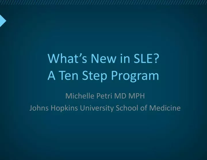 what s new in sle a ten step program