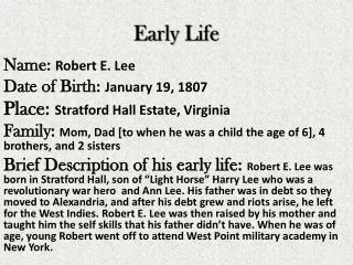 Early Life