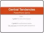 Central Tendencies PowerPoint Game