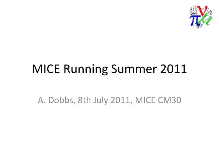mice running summer 2011