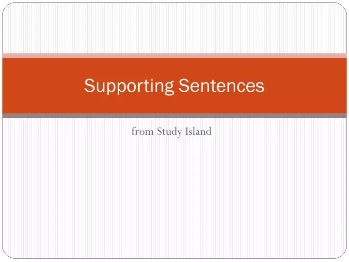 supporting sentences
