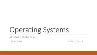 Operating Systems