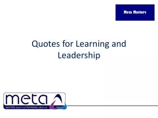 Quotes for Learning and Leadership