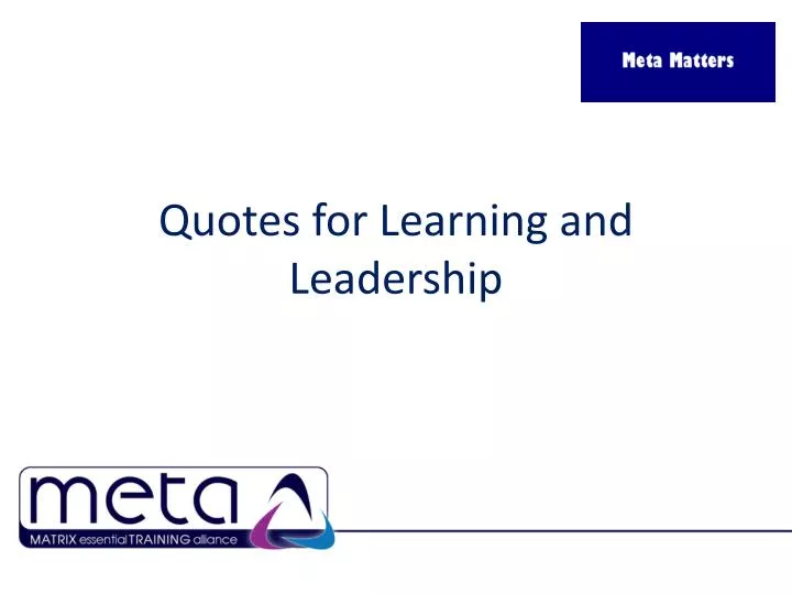 quotes for learning and leadership