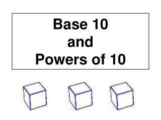 Base 10 and Powers of 10