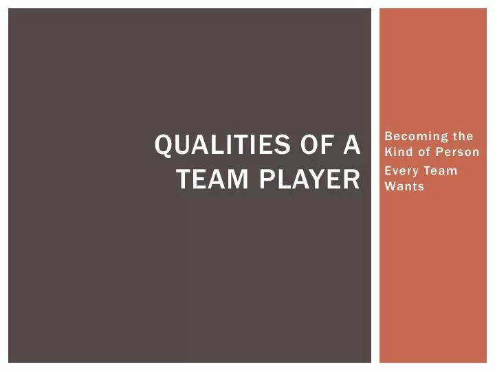 qualities of a team player