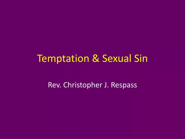 temptation sexual sin