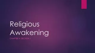 Religious Awakening