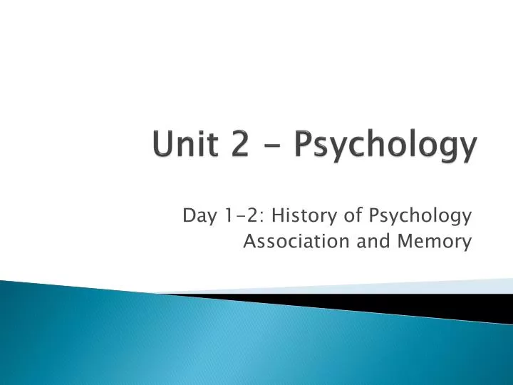 unit 2 psychology