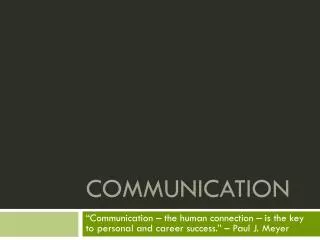 communication