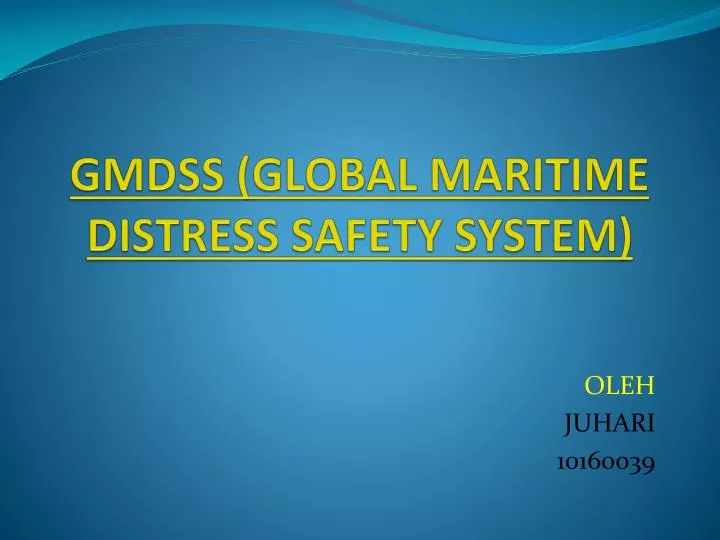 gmdss global maritime distress safety system