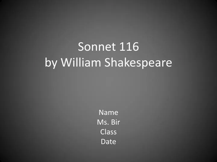 sonnet 116 by william shakespeare