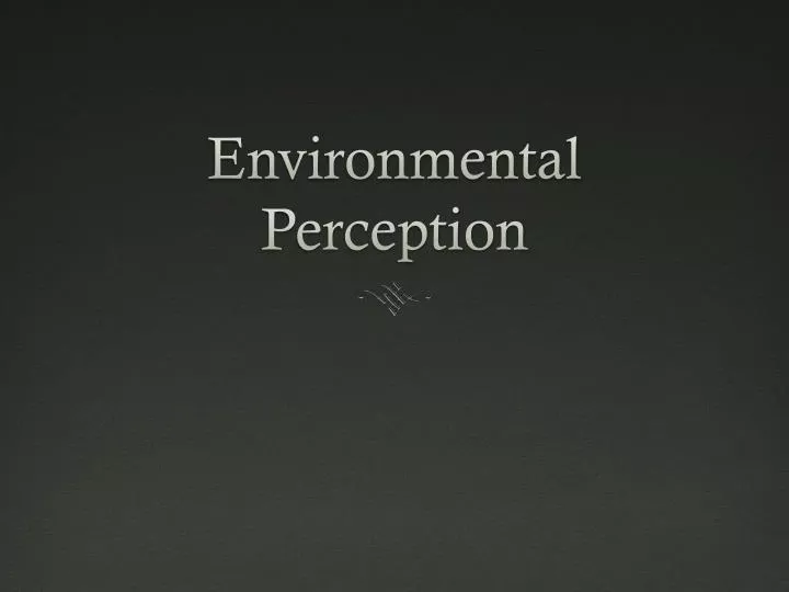 environmental perception