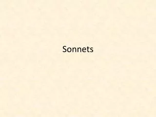 Sonnets