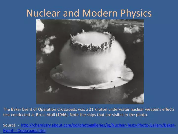 nuclear and modern physics