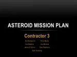 ASTEROID MISSION PLAN - slide 1