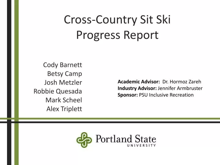 cross country sit ski progress report