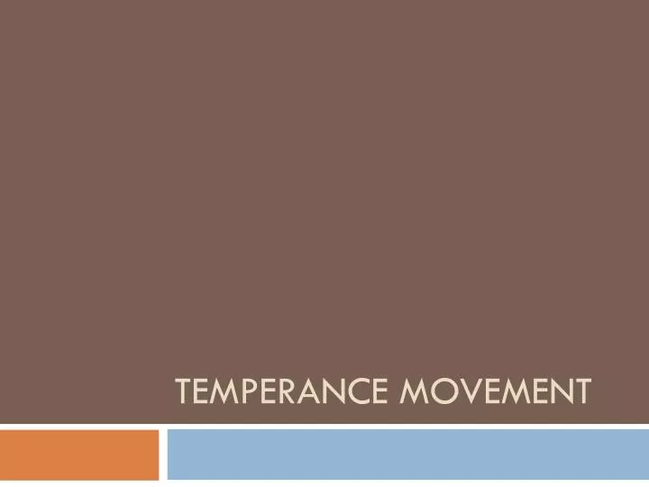 temperance movement