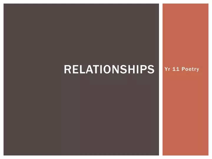 relationships