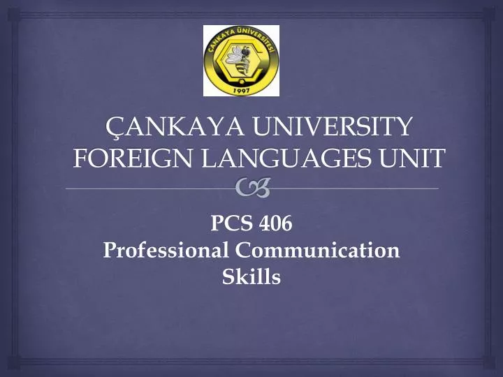 ankaya university foreign languages unit