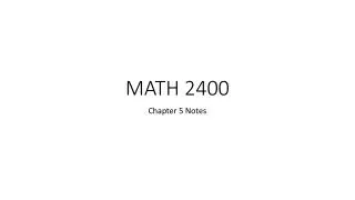 MATH 2400