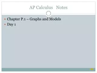 AP Calculus Notes