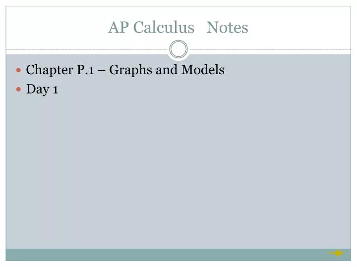 ap calculus notes