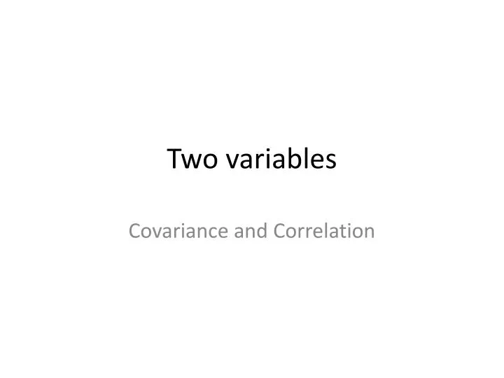 two variables