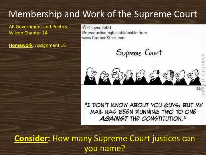 membership and work of the supreme court