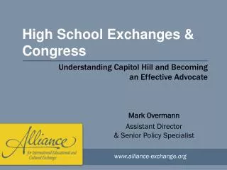 High School Exchanges &amp; Congress