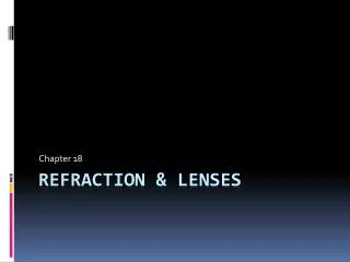 Refraction &amp; Lenses