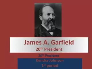 James A. Garfield 20 th President