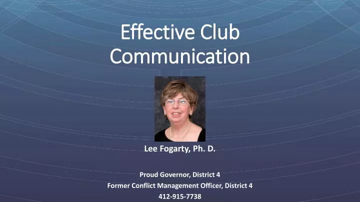 effective club communication