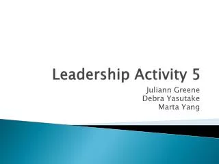 Leadership Activity 5