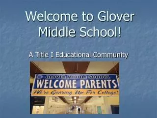 Welcome to Glover Middle School!
