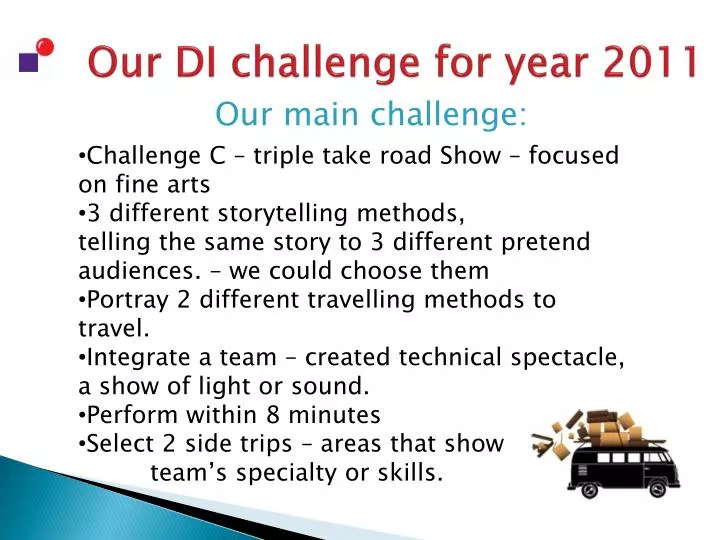 our di challenge for year 2011